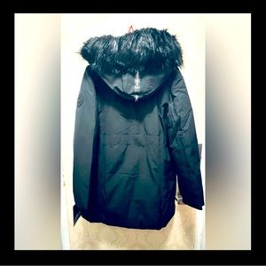 BNWT Arctic Expedition Mid-Length Parka With Detachable Faux Fur Trimmed Hood